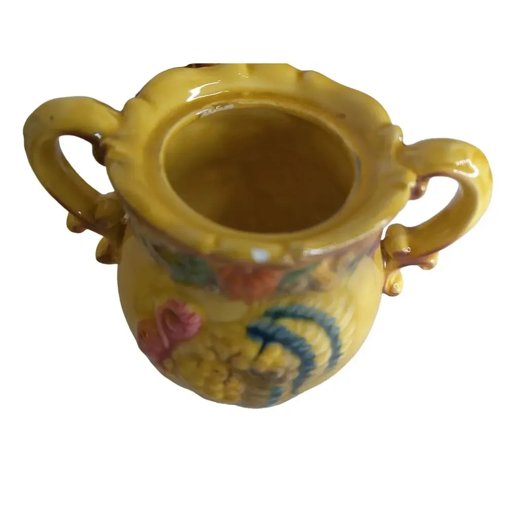 Vtg Napco Thanksgiving Turkey Coffee Pot Set Japan Harvest Ceramic Mugs Creamer